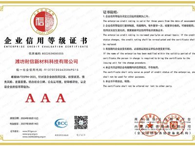 點擊查看詳細信息<br>標題：企業信用等級證書 閱讀次數：3810